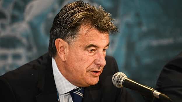 Seán Hopkins speaking at the GAA's Annual Congress last year. Photo by Ramsey Cardy/Sportsfile