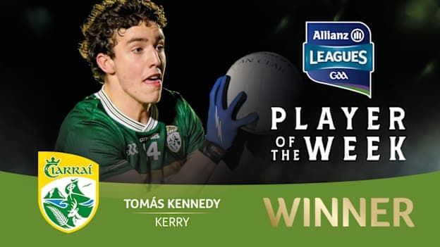 GAA.ie Footballer of the Week Tomás Kennedy.