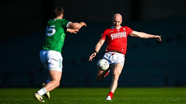 Cork's Brian O'Driscoll kicks a score against Limerick in the Munster SFC at TUS Gaelic Grounds. Photo by Tom Beary/Sportsfile