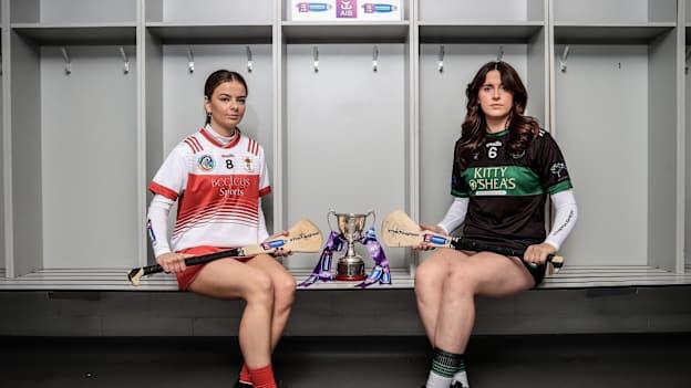 AIB ambassadors and camogie players, Cora McGrath (Naomh Treasa, Tyrone) and Orla Donnelly (Ceann Creige, Glasgow), pictured ahead of the AIB Camogie All-Ireland Junior B Club Championship final, which takes place on Saturday, December 14th at the GAA National Games Development Centre in Abbotstown. Now in its 12th year supporting the Camogie Club Championships, AIB celebrates #TheToughest players in Gaelic Games across four codes, the first time a single sponsor has united Camogie, Hurling, Football, Ladies Football, and under one banner. Photo Credit ©INPHO/Dan Sheridan