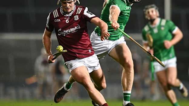 Gavin Lee of Galway in action against William O'Donoghue of Limerick during the Allianz Hurling League Division 1A match between Limerick and Galway at TUS Gaelic Grounds in Limerick. Photo by Piaras Ó Mídheach/Sportsfile.