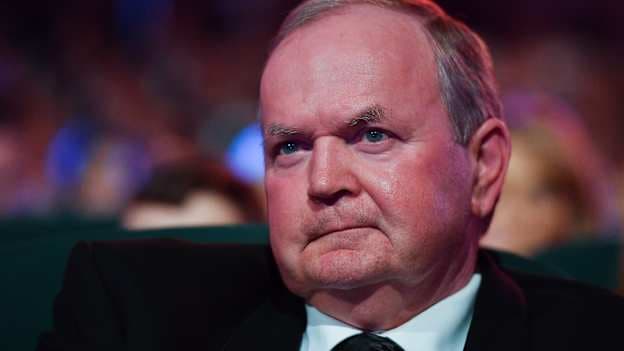 Former GAA President Liam O'Neill during the PwC All Stars 2017 at the Convention Centre in Dublin. Photo by Brendan Moran/Sportsfile