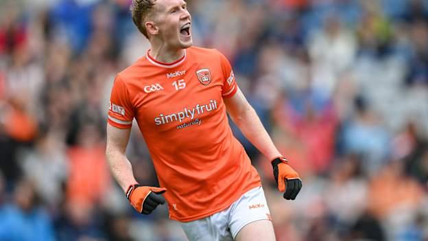 Armagh's Conor Turbitt celebrates at Croke Park. Photo by Stephen McCarthy/Sportsfile