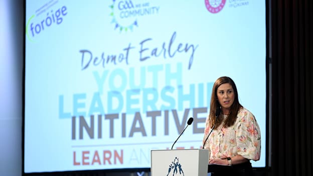 Anne Marie Earley, daughter of Dermot Earley Snr, pictured at the Dermot Earley Youth Leadership Initiative Recognition Event. 