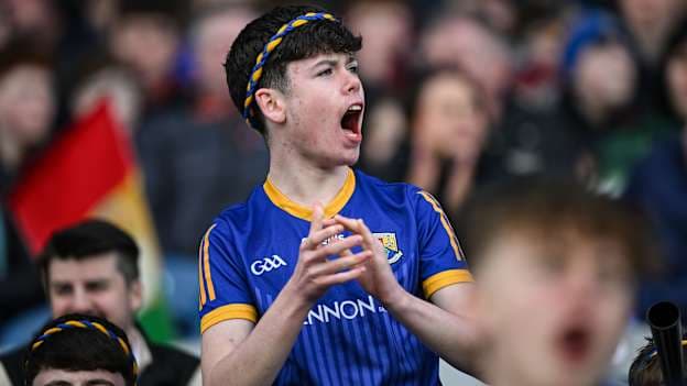 Longford supporters during the Allianz Football League Division 4 final match between Carlow and Longford at Croke Park in Dublin. Photo by David Fitzgerald/Sportsfile.