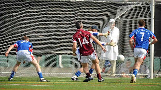 Pádraic Joyce scores a goal for Galway against New York in the 2010 Connacht SFC at Gaelic Park. Photo by David Maher/Sportsfile