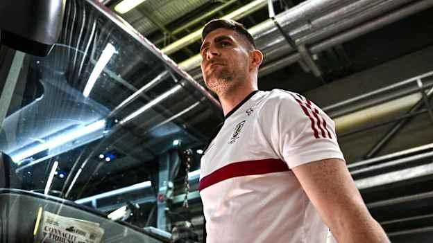 Galway goalkeeper Connor Gleeson pictured before the 2024 All-Ireland SFC Final at Croke Park. Photo by Ben McShane/Sportsfile