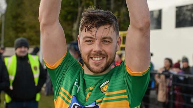 Sean McVeigh working hard for Donegal hurling