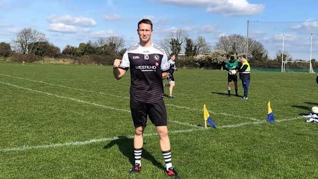 Samuel Lagoa Blanco pictured before a match for St. Peregrine's. 