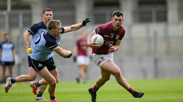 Sam McCartan of Westmeath in action against Seán Bugler of Dublin during the Leinster GAA Football Senior Championship final match between Dublin and Westmeath at Croke Park in Dublin. Photo by Paul Phelan/Sportsfile.