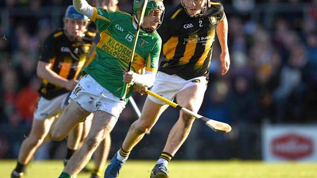 Adam Screeney, Kilcormac-Killoughey, and Peter Murphy, Castletown-Geoghegan, in AIB Leinster Club SHC action. Photo by Tom Beary/Sportsfile