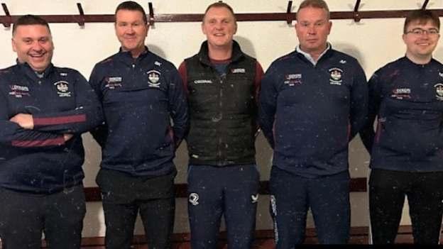 Castletown Liam Mellows hurling team manager, Tommy Dixon, pictured with his management team of Bobby Hogan, Brendan Kavanagh, Austin Fanning, and Niall Roche. 