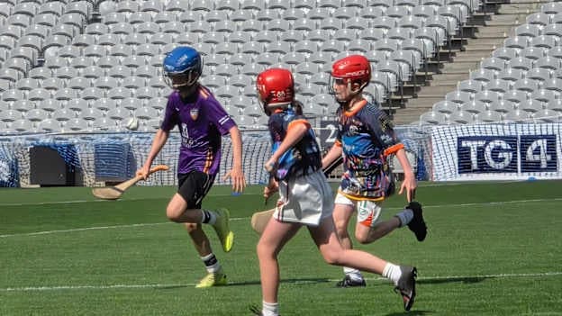 Action from a match between Sligo's Na Fianna and Leitrim's Ballinamore at the recent Connacht GAA Go Games blitz in Croke Park. 