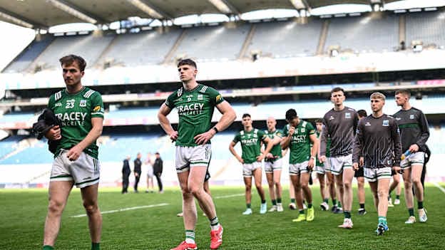 Fermanagh's Darragh McGurn following the Tailteann Cup semi-final loss against Kildare at Croke Park. Photo by Piaras Ó Mídheach/Sportsfile