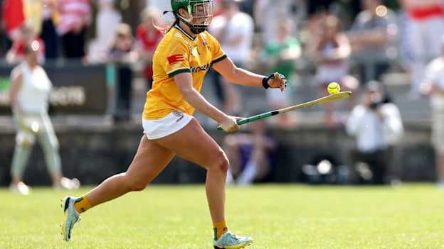 Roisin McCormick in full flight for Antrim. 