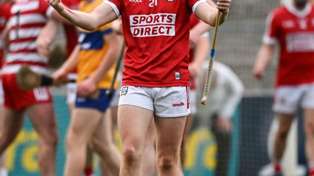 Cork's Adam O’Sullivan celebrates following the oneills.com Munster GAA U20 Hurling Championship Semi-Final. Photo by Brendan Moran/Sportsfile