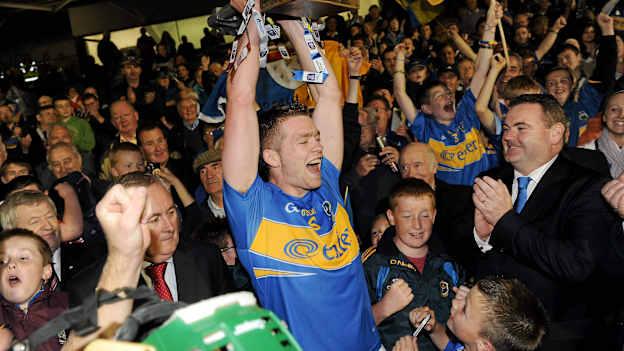 Pádraic Maher celebrates after captaining Tipperary to victory in the 2010 Al-Ireland U-21 Hurling Final.