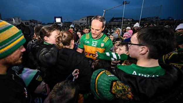 Michael Murphy signing autographs following Donegal's Allianz Football League win over Armagh. Photo by Ramsey Cardy/Sportsfile