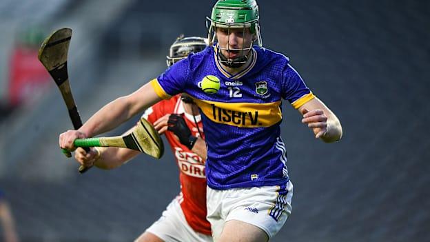 David Costigan, Tipperary, and Ben Walsh, Cork, in oneills.com Munster U20 Hurling Championship action at Supervalu Páirc Uí Chaoimh. Photo by Matt Browne/Sportsfile