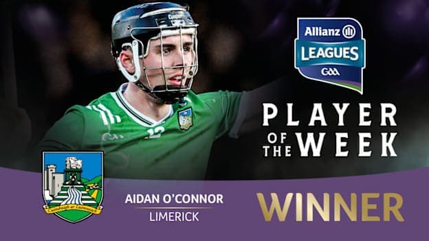 Aidan O'Connor voted GAA.ie Hurler of the Week