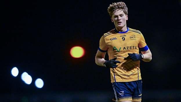 DCU Dóchas Éireann's Ethan Dunne in Electric Ireland Sigerson Cup action. Photo by Piaras Ó Mídheach/Sportsfile