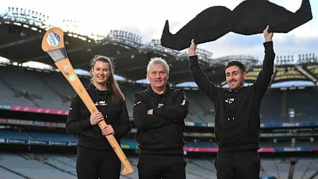 Movember partners with the GAA and the GPA to launch the ‘Movember Ahead of the Game’ campaign at Croke Park in Dublin. In attendance are Ahead of the Game facilitators, from left, Niamh Hanniffy, Iggy Clarke and Corey Scahill. Photo by David Fitzgerald/Sportsfile