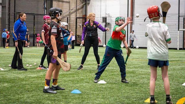 Action from the Saintfield Hurling Camp in Down. 
