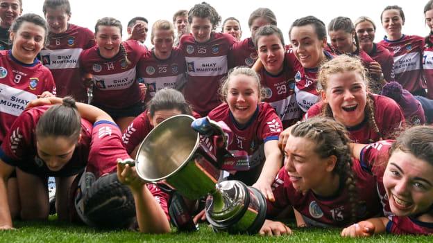 Westmeath players celebrating at Croke Park.