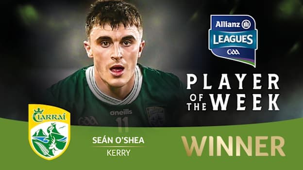 GAA.ie Footballer of the Week Seán O'Shea.