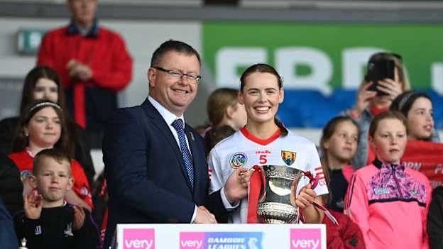 Meabh Cahalane captained Cork to Very National League Camogie glory in April. Photo by Tom Beary/Sportsfile