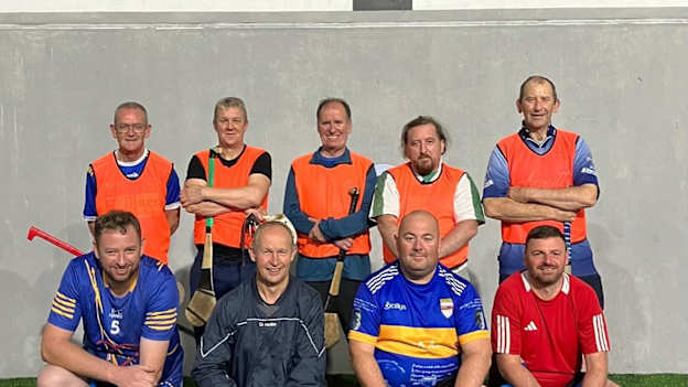 Conor O'Donovan pictured on the right of the back row with his fellow Nenagh Éire Óg social ground hurlers. 
