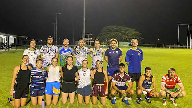 Weekly training sessions at Watson's Oval are a social as well as sporting outlet for Cairns Chieftains club members. 