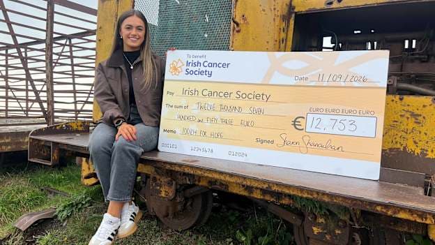 Sharon Shanahan raised €12,753.00 for the Irish Cancer Society earlier this year. 