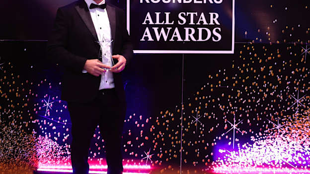 Barry Lambe of Carrickmacross Emmets was winner of best male pitcher at the 2025 GAA Rounders All-Star Awards. 