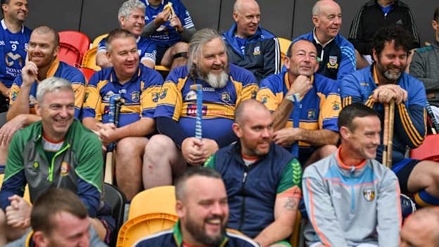 Participants listen to a pre blitz briefing before the Dads & Lads Hurling Blitz at the GAA National Sports Campus in Abbottstown, Dublin. Photo by Stephen Marken/Sportsfile