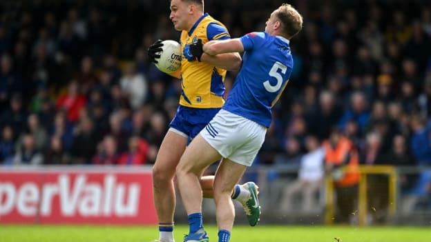 Enda Smith, Roscommon, and Padraig Faulkner, Cavan, in All-Ireland SFC action. Photo by Daire Brennan/Sportsfile
