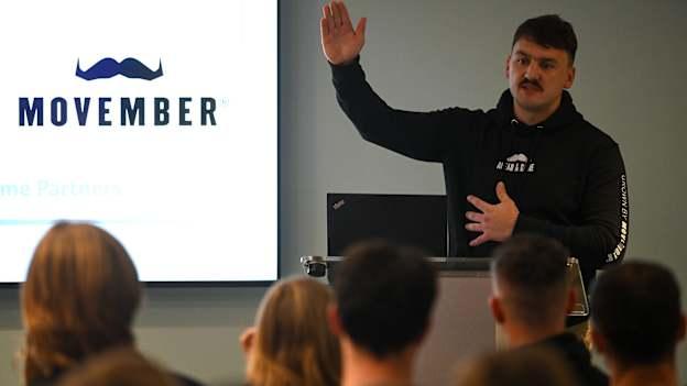 Movember partners with the GAA and the GPA to launch the ‘Movember Ahead of the Game’ campaign at Croke Park in Dublin. In attendance is Ahead of the Game facilitator Domhnall Nugent. Photo by David Fitzgerald/Sportsfile.