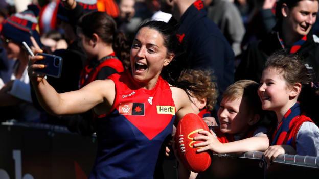 Sinead Goldrick has been a big hit with the Melbourne Demons. 
