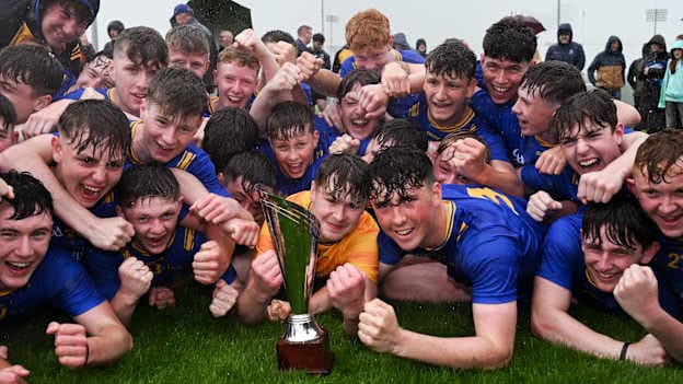 Longford celebrate winning the Electric Ireland Celtic Challenge Corn Michael Feery final match between Longford and Fermanagh at the GAA National Games Development Centre in Abbotstown, Dublin. Photo by Paul Phelan/Sportsfile.