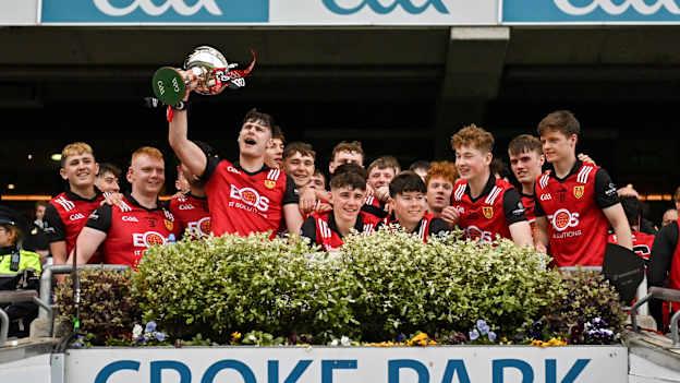 Down won the 2024 Richie McElligott Cup final against Roscommon at Croke Park. Photo by Stephen Marken/Sportsfile