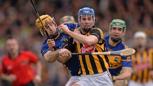 Brian Kennedy, Kilkenny, in action against Kieran Bergin, Tipperary. 2014 Allianz Hurling League, Division 1A, Round 2, Kilkenny v Tipperary, Nowlan Park, Kilkenny. Picture credit: Pat Murphy / SPORTSFILE