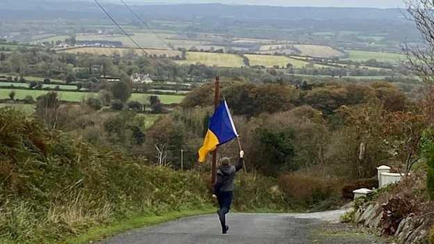 Young Kilshannig supporter, Danny Guiney, shows his colours ahead of the AIB Munster Intermediate Club Football Championship semi-final against Austin Stacks on Sunday. 