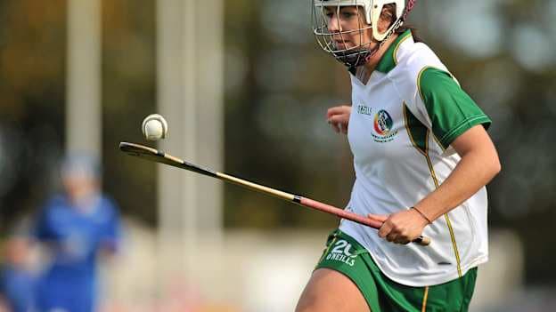 Roisin O'Keeffe in action for Ireland against Sctoland in the 2010 Camogie/Shinty International at Ratoath GAA Club in Meath.  Picture credit: Barry Cregg / SPORTSFILE
