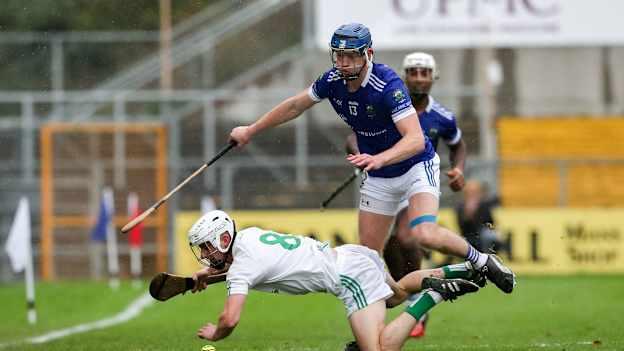Jamie Ryan, O’Loughlin Gaels, and Robbie Donnelly, Thomastown, in Kilkenny SHC Final action at UPMC Nowlan Park. Photo by Michael P Ryan/Sportsfile