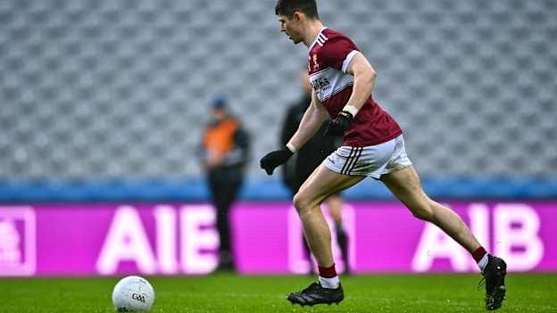 Crossmolina's Conor Loftus scores the winning penalty in the final moments of the game during the AIB GAA Football All-Ireland Intermediate Club Championship final match between Ballinderry of Derry and Crossmolina Deel Rovers of Mayo at Croke Park in Dublin. Photo by Tyler Miller/Sportsfile