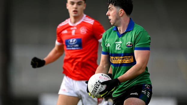 Dylan Geaney, Dingle, and Darragh O'Sullivan, Mungret St Paul's, in AIB Munster Club SFC action. Photo by Brendan Moran/Sportsfile