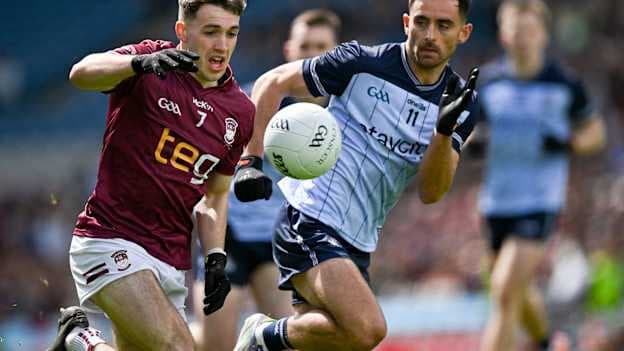 Matthew Whittaker, Westmeath, and Niall Scully, Dublin, in Leinster SFC Final action at Croke Park. Photo by Ray McManus/Sportsfile