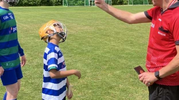 Charlie Jameson having some fun with young Munchen Colmcilles club-members. 