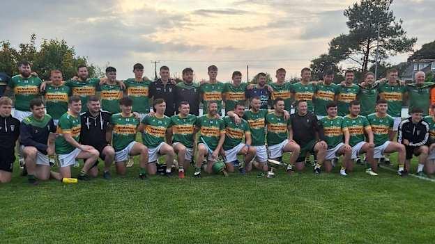 The Castleblayney senior hurling team celebrate after their Monaghan SHC Final victory. 