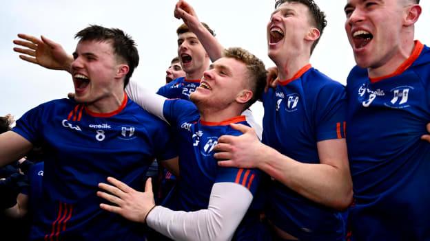 Mary I players celebrate following the Electric Ireland Fitzgibbon Cup Final. Photo by Brendan Moran/Sportsfile
